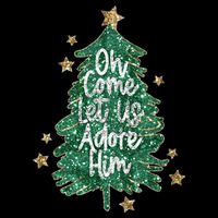 Oh Come Let Us Adore Him Christian Jesus Christmas Kids Sweatshirt