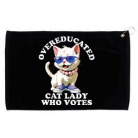 Overeducated Cat Lady Who Votes For Kamala Harris 2024 Funny Grommeted Golf Towel