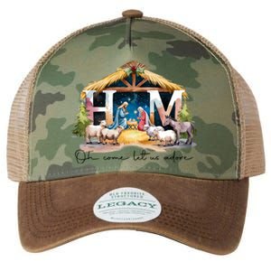 Oh Come Let Us Adore Him Jesus Christ Christmas Holiday Legacy Tie Dye Trucker Hat