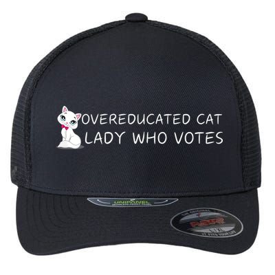 Overeducated Cat Lady Who Votes Flexfit Unipanel Trucker Cap