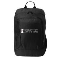Overeducated Cat Lady Who Votes City Backpack