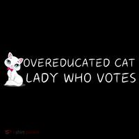 Overeducated Cat Lady Who Votes 7-Panel Snapback Hat