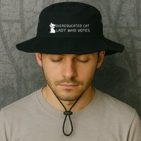 Overeducated Cat Lady Who Votes Bucket Hat