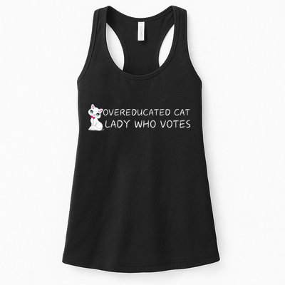 Overeducated Cat Lady Who Votes Womens Tank Top