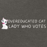Overeducated Cat Lady Who Votes Cotton Canvas Backpack