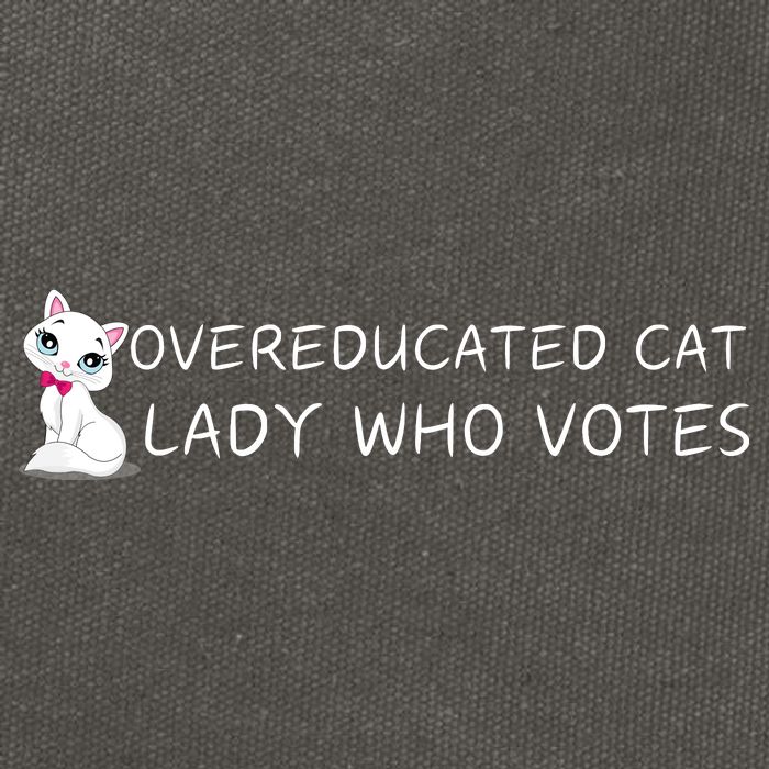 Overeducated Cat Lady Who Votes Cotton Canvas Backpack