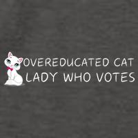Overeducated Cat Lady Who Votes Vector Backpack