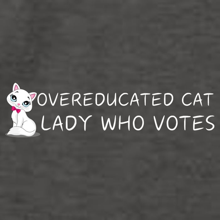 Overeducated Cat Lady Who Votes Vector Backpack