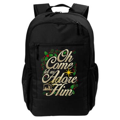 Oh Come Let Us Adore Him Nativity Christmas Religious Jesus Backpack