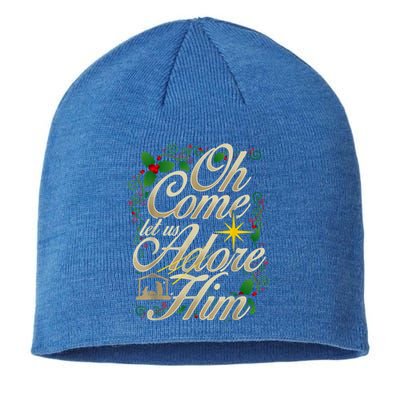 Oh Come Let Us Adore Him Nativity Christmas Religious Jesus Sustainable Beanie