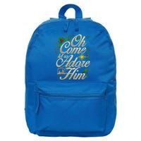 Oh Come Let Us Adore Him Nativity Christmas Religious Jesus 16 in Basic Backpack