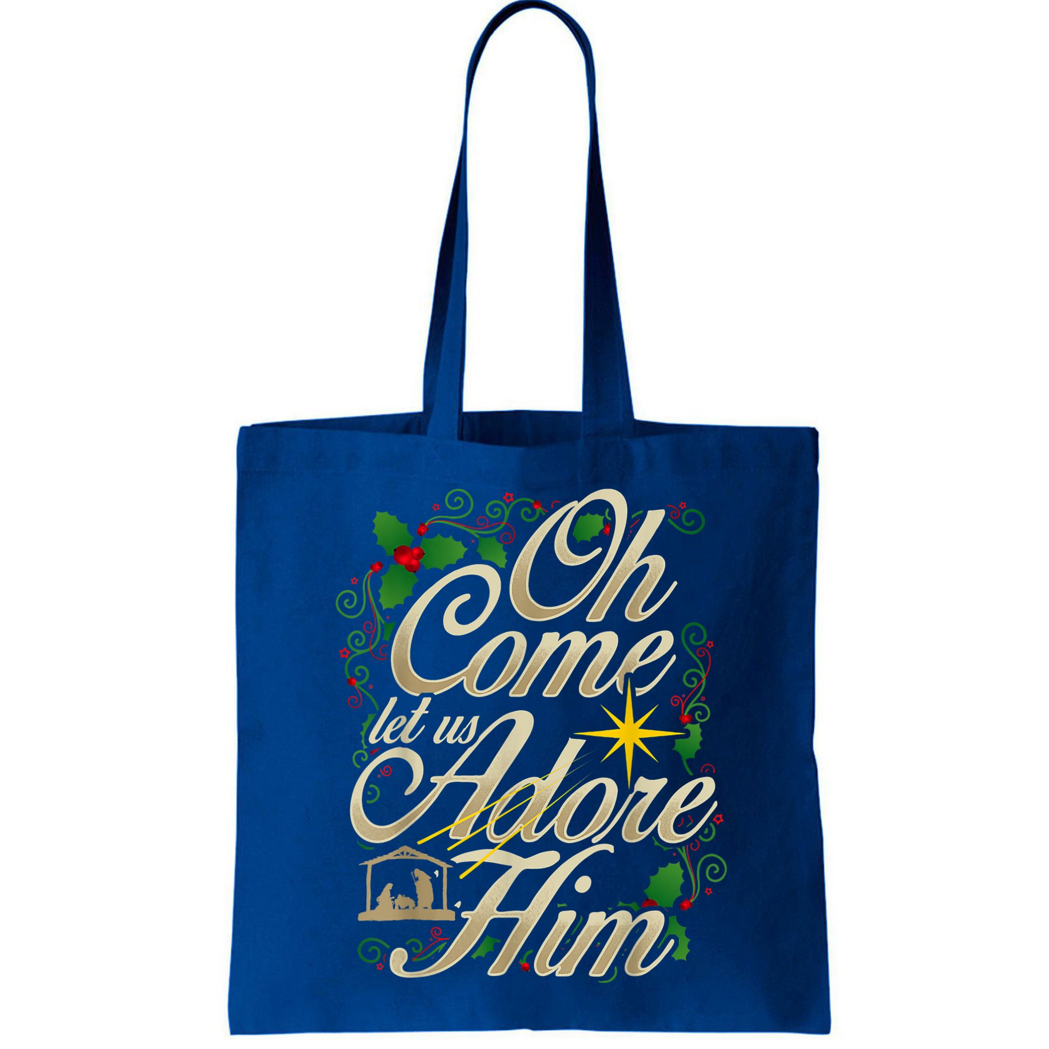 Oh Come Let Us Adore Him Nativity Christmas Religious Jesus Bag