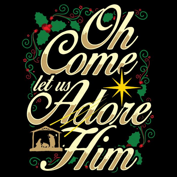 Oh Come Let Us Adore Him Nativity Christmas Religious Jesus 16 in Basic Backpack