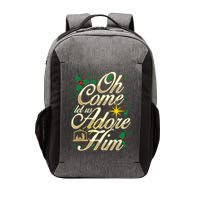 Oh Come Let Us Adore Him Nativity Christmas Religious Jesus Vector Backpack