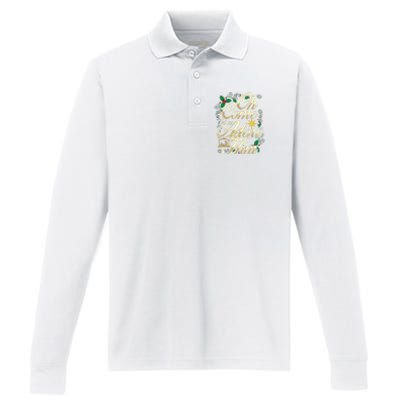 Oh Come Let Us Adore Him Nativity Christmas Religious Jesus Performance Long Sleeve Polo