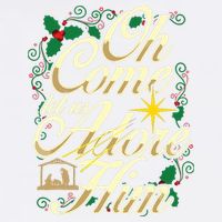 Oh Come Let Us Adore Him Nativity Christmas Religious Jesus Womens Tank Top