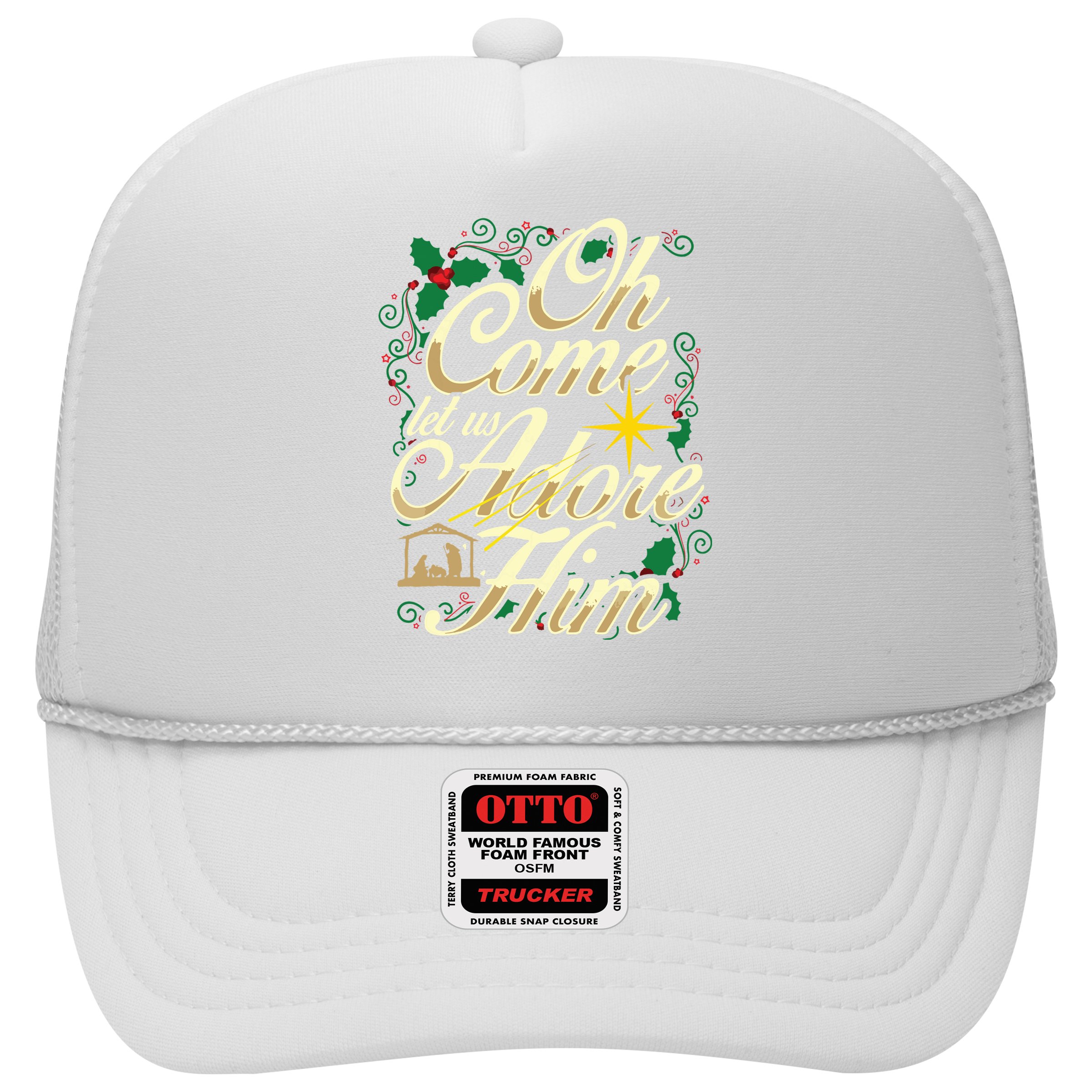 Oh Come Let Us Adore Him Nativity Christmas Religious Jesus Hat