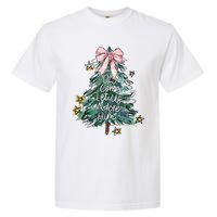 Oh Come Let Us Adore Him Christmas Xmas Tree Christian Jesus Garment-Dyed Heavyweight T-Shirt