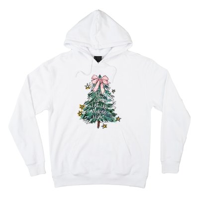 Oh Come Let Us Adore Him Christmas Xmas Tree Christian Jesus Hoodie