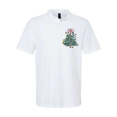 Oh Come Let Us Adore Him Christmas Xmas Tree Christian Jesus Softstyle Adult Sport Polo