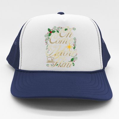 Oh Come Let Us Adore Him Nativity Christmas Religious Jesus Trucker Hat