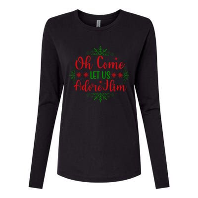 Oh Come Let Us Adore Him Cool Gift Womens Cotton Relaxed Long Sleeve T-Shirt