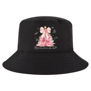 Oh Come Let Us Adore Him Coquette Bow Christmas Tree Cool Comfort Performance Bucket Hat