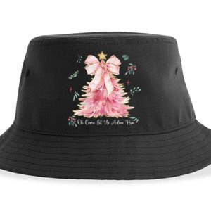 Oh Come Let Us Adore Him Coquette Bow Christmas Tree Sustainable Bucket Hat