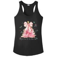 Oh Come Let Us Adore Him Coquette Bow Christmas Tree Ladies PosiCharge Competitor Racerback Tank