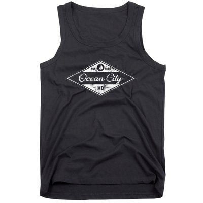 Ocean City Maryland Established 1875 Beach Souvenir Tank Top