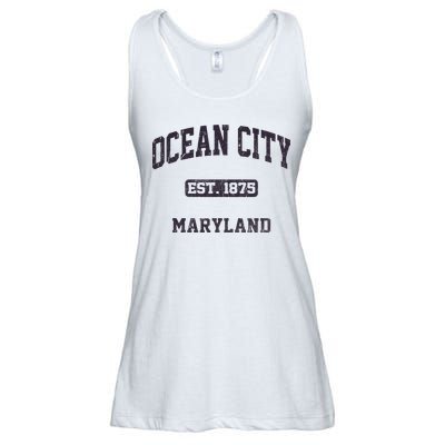 Ocean City Maryland MD Vintage State Athletic Style Ladies Essential Flowy Tank
