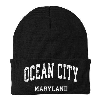 Ocean City Maryland MD Vintage Athletic Sports Design Beanie