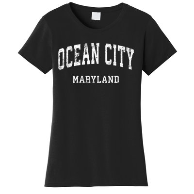 Ocean City Maryland MD Vintage Athletic Sports Design Women's T-Shirt