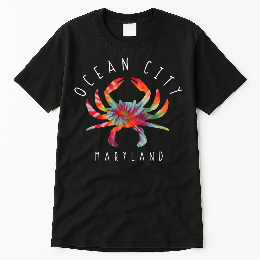 Ocean City Maryland Crab Tie Dye Summer Vacation Tall T-Shirt