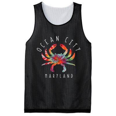 Ocean City Maryland Crab Tie Dye Summer Vacation Mesh Reversible Basketball Jersey Tank