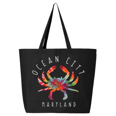 Ocean City Maryland Crab Tie Dye Summer Vacation 25L Jumbo Tote