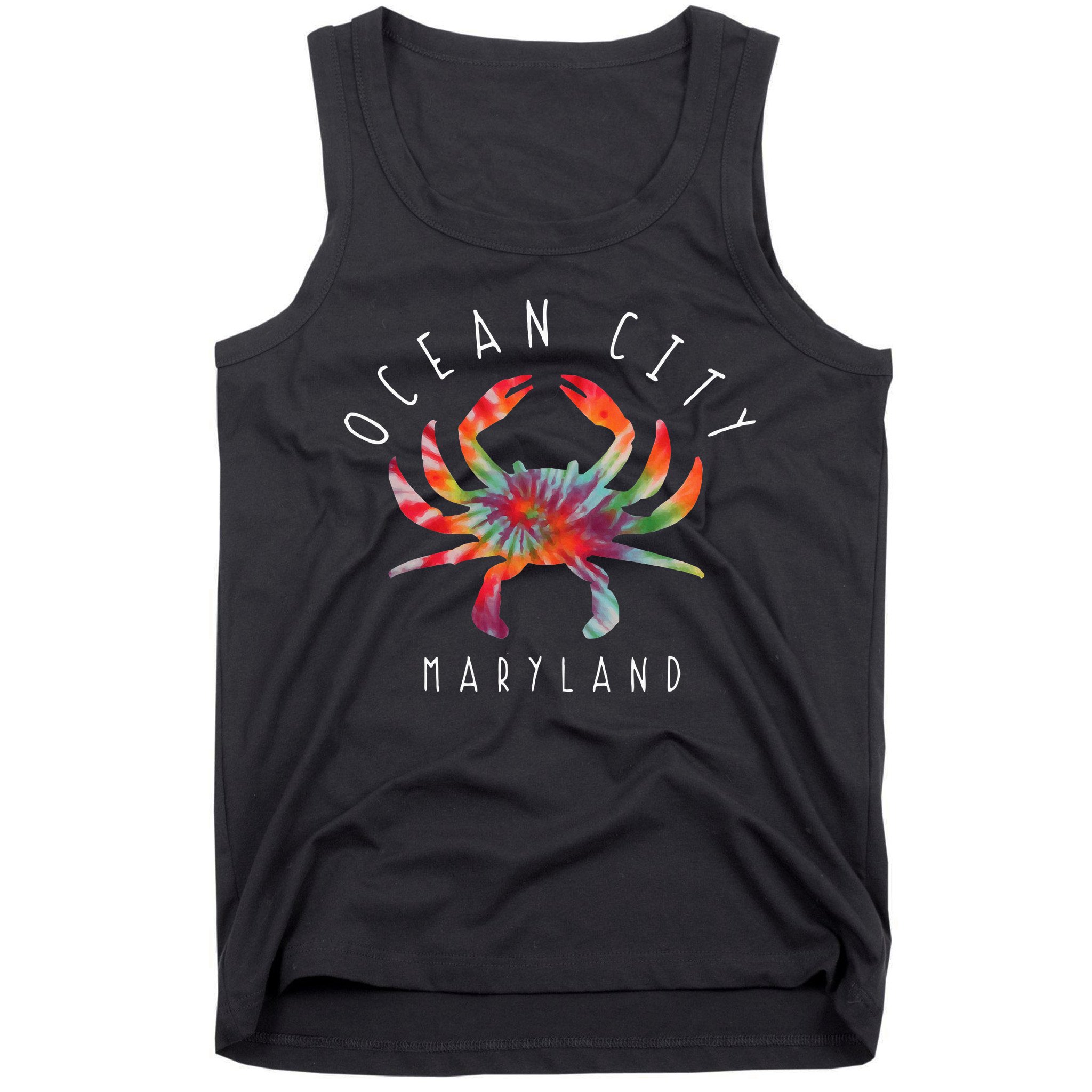 Ocean City Maryland Crab Tie Dye Summer Vacation Tank Top