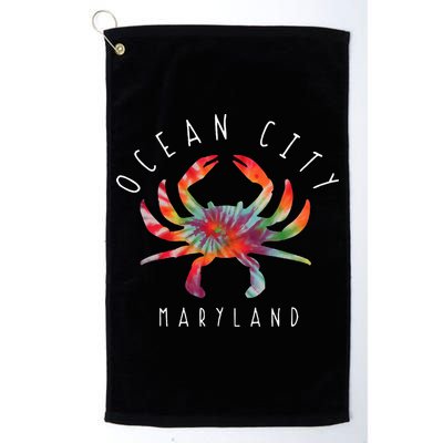 Ocean City Maryland Crab Tie Dye Summer Vacation Golf Towel