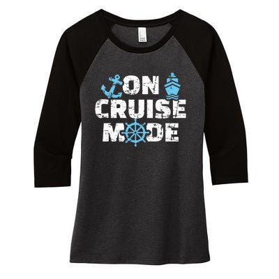 On cruise mode Women's Tri-Blend 3/4-Sleeve Raglan Shirt