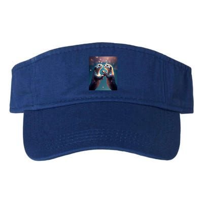 Otter Cute Magical Otter Couple Wedding Anniversary Gift Valucap Bio-Washed Visor