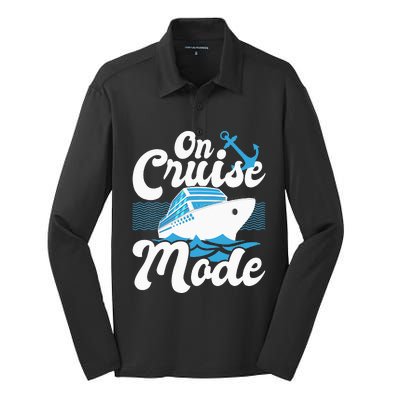 On Cruise Mode Cruise Ship Cruising Lover Cruiser Silk Touch Performance Long Sleeve Polo