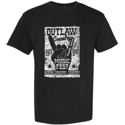 Outlaw Country Music Fest Nashville Vintage Graphic Garment-Dyed Heavyweight T-Shirt