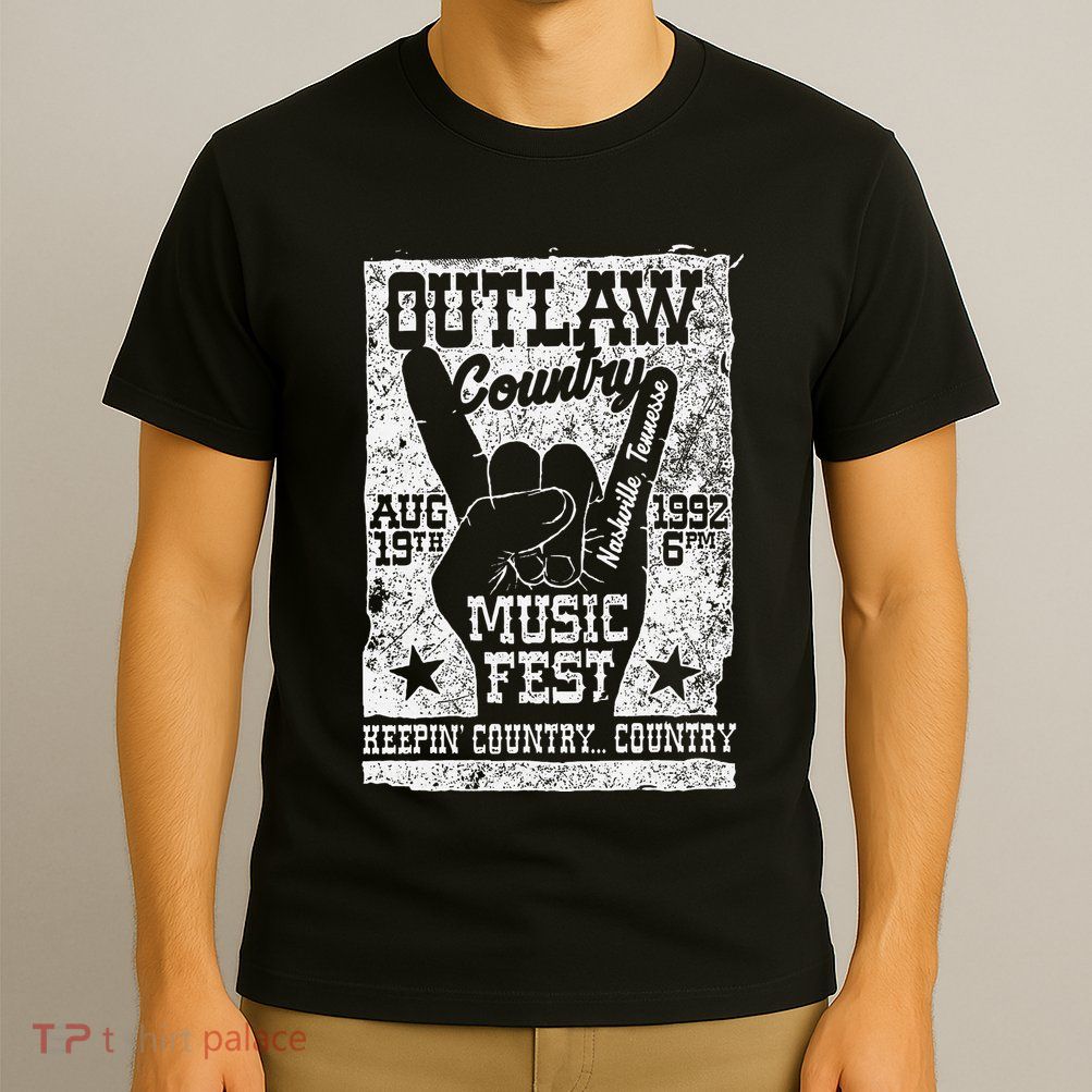 Outlaw Country Music Fest Nashville Vintage Graphic T-Shirt