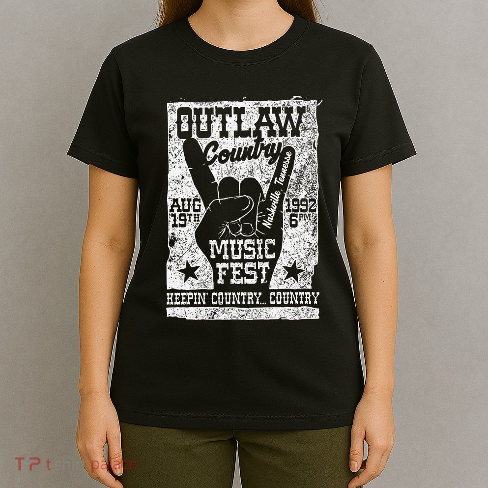 Outlaw Country Music Fest Nashville Vintage Graphic T-Shirt
