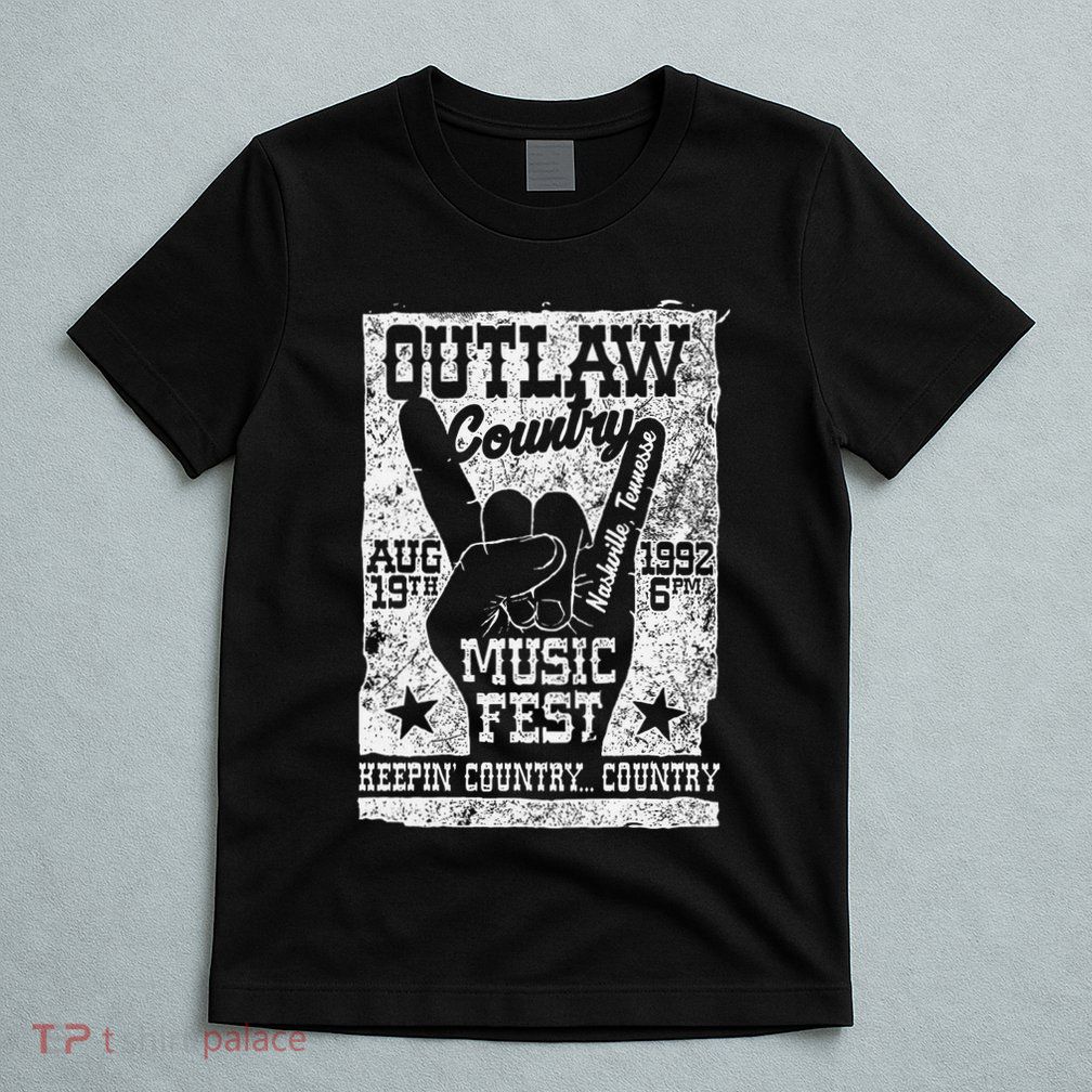 Outlaw Country Music Fest Nashville Vintage Graphic T-Shirt