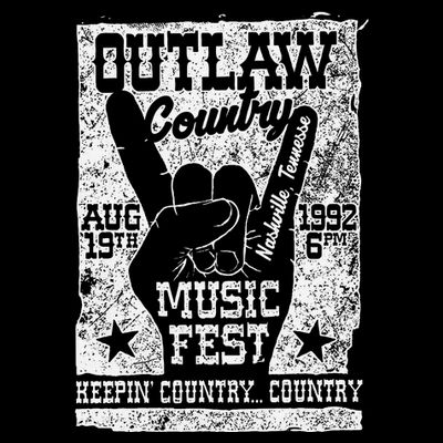 Outlaw Country Music Fest Nashville Vintage Graphic T-Shirt