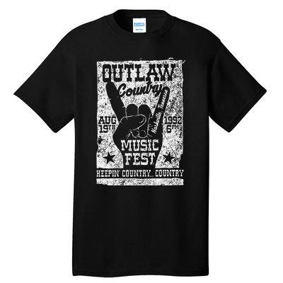 Outlaw Country Music Fest Nashville Vintage Graphic Tall T-Shirt