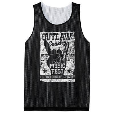 Outlaw Country Music Fest Nashville Vintage Graphic Mesh Reversible Basketball Jersey Tank