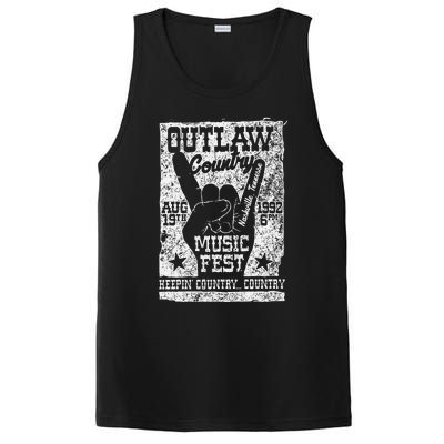 Outlaw Country Music Fest Nashville Vintage Graphic PosiCharge Competitor Tank