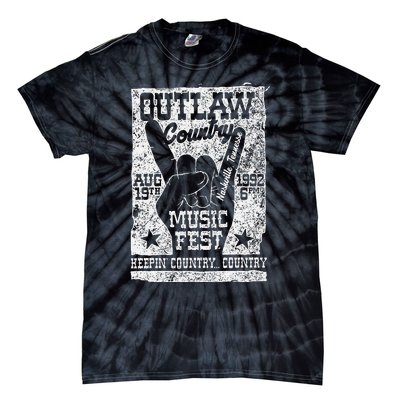 Outlaw Country Music Fest Nashville Vintage Graphic Tie-Dye T-Shirt